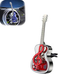 Guitar Shape Aromatherapy Diffuser,Guitar Car Air Freshener Vent Clips,Car Air Conditioner Decorations Clip Accessories,car essential oil diffuser vent clip (Red, Dragon)