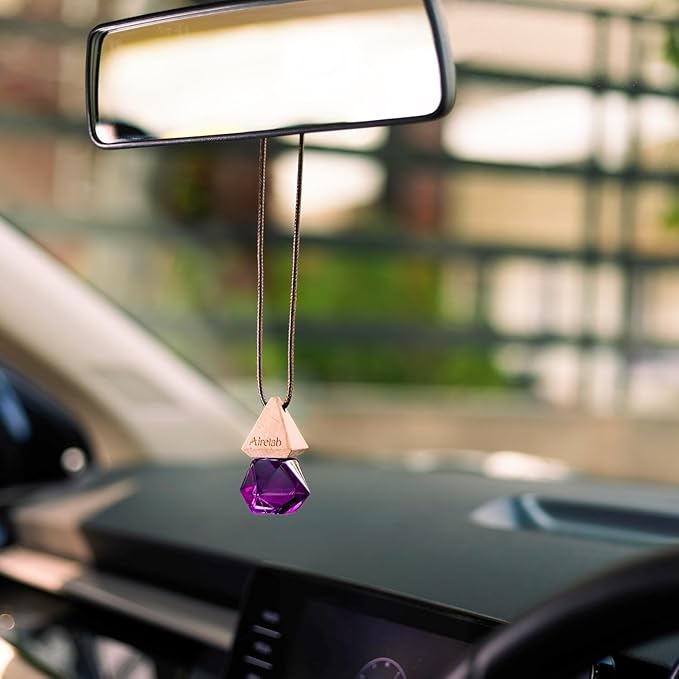 Car Air Freshener 8ml | Perfume Style Freshener Inspired by Baccarat rouge 540 Fragrance | Natural Essential Oil Glass Bottle with Wooden Diffuser | Lasts Up to 60 Days