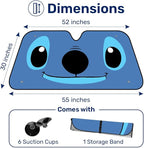 GENANY Blue Cartoon Eyes Windshield Sun Shade for Car SUV Truck (55x30 Inches), Sun Shade Windshield, Shades for Windows, Protector Blocks UV, Car Decor
