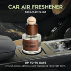 Car Air Freshener - Long Lasting Aromatherapy Essential Oil Diffuser - Car Cup Holder Accessories for Men & Women - Non Toxic Air Freshener - Teakwood Scent Diffuser 1.69 FL OZ/50ML