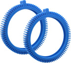 896584000-143 Front Tire Kit with Super Hump Replacement Tires for Poolvergnuegen Select and Hayward Phoenix Pool Cleaner Wheel - Blue (2Pcs Front Tires)