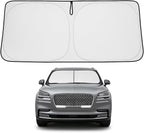 Proadsy Windshield Sun Shade for Lincoln Aviator 2020-2025 2026 4-Layer Foldable Front Sunshade Protector Sun Visor Blocks UV Rays Keep Car Cooler