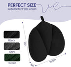 Lumbar Support Pillow for Recliner, Back Support Pillow for Office Chair, Back Cushion with Shredded Foam for Back Pain Relief & Reading, Lumbar Cushions for Couch, Sofa Seat, Car, Black