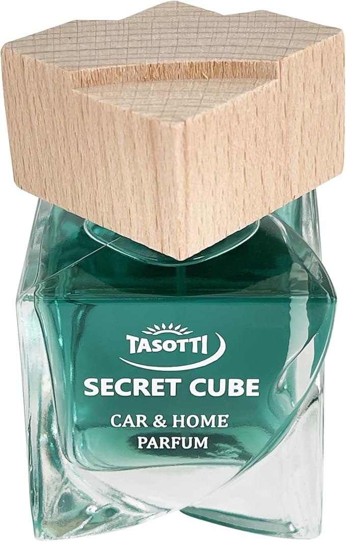 Tasotti Car Air Freshener, Luxury Perfume for Car and Home, Long-Lasting Air Freshener and Odor Eliminator, Secret Cube Collection (Exotic Cocos)