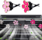 6 Pcs Daisy Flower Air Vent Clip Air Conditioning Outlet Clip Car Air Freshener Clip Car Interior Decor Charm Colorful Car Interior Accessories for Girls Women (Tricolor)