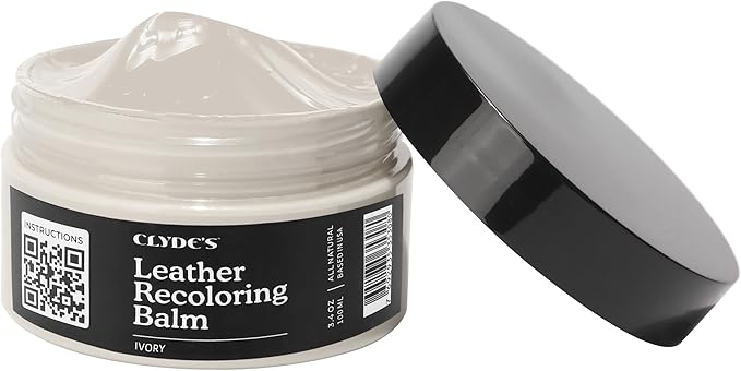 Clyde's™ Recoloring Balm | Non-Toxic Material Dye & Restorer for Furniture, Car Seats, & More | 23 Colors (Ivory, 100ML)