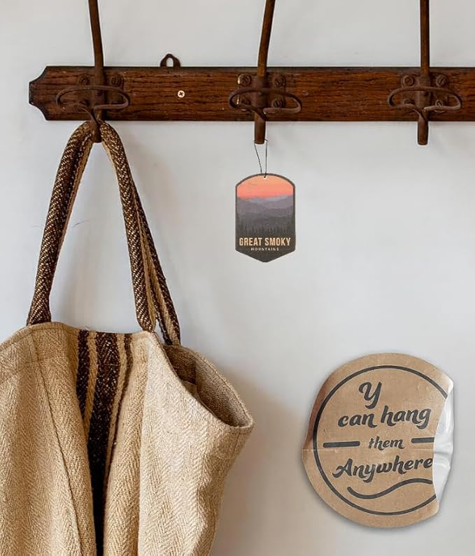 Outdoor Adventure Car Air Freshener 3 Pack Scented With Premium Oils By Fresh Fresheners (Great Smoky Mountains National Park)