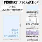 Preppy Blue Western Cowgirl Lavender Car Air Freshener 4 Pcs, Girly Floral Cowgirl Boots Air Freshener Hanging Decor for Cars Closet Drawer Books, Cute Areadeodorizer Gifts for Women Girls