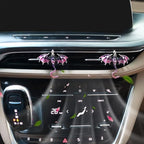 Bling Wyvern Car Air Freshener Vent Clips,2pcs Alloy Purple Enamel Dragon Vent Clips Car Accessories,Refillable Car Diffuser with Felt Mads,Coffee Fragrance Tablets