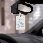 Christian Faith Car Air Freshener 4Pcs, Gray Blue Inspirational Quotes & Bow Hanging Scents for Car Lovers, Bible Quote Gift Air Freshener Hanging in Car Wardrobe Drawer or Book.