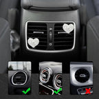 4PCS Bling Heart Air Vent Clips, Car Air Freshener for Women, Air Fresheners Diffuser Clip Charm, Car Air Conditioning Outlet Clip Decorative Accessory for Women Girls (White, Style1)