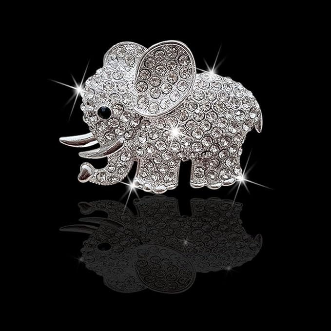 Car Decor Fresheners for Women - Bling Accessory, Air Outlet Decor, Aromatherapy Vent Clip Charm, Air Freshener Set of 4 Elephants