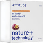 ATTITUDE Odor Eliminator with Activated Carbon, Plant-Based Air Purifier, Vegan, Passionfruit Scent, 8 Ounces