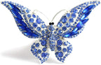 Bling Crystal Car Fragrance Butterfly Car Diffuser Air Freshener with Vent Clip (Blue)