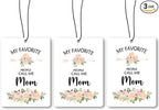 Mom Mother Gifts Car Air Freshener Hanging 3 Pack, My Favorite People Call Me Mom Car Accessories Gifts for Grandma Christmas Women,Rustic Floral Scent Card Lavender for Closet Bathroom Decor