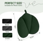 Lumbar Support Pillow for Recliner, Back Support Pillow for Office Chair, Back Cushion with Shredded Foam for Back Pain Relief & Reading, Lumbar Cushions for Couch, Sofa Seat, Car, Green