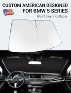 Proadsy 2026 Upgrade Front Windshield Sun Shade Foldable Sunshade Protector Custom Fit 2011-2016 BMW 5 Series Accessories
