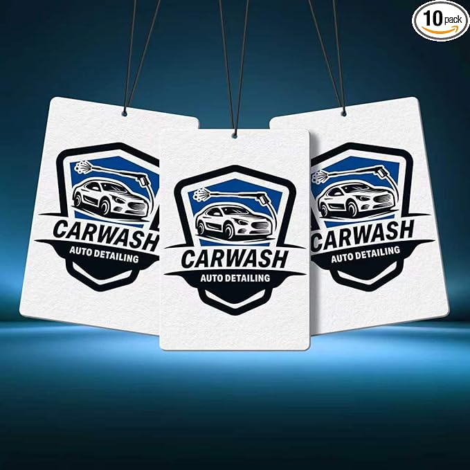 10-1000 Pcs Custom Air Fresheners with Picture - Personalized Photo/Logo/QR Code/Text, Bulk Promotional Car Gifts for Business Branding Events (A5-Rectangle)