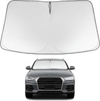 Proadsy 2026 Upgrade Windshield Sun Shade Custom Fit 2013-2018 Audi Q3 Foldable Front Sunshade Protector Sun Visor Blocks UV Rays Keep Car Cooler