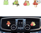 Cute Car Air Freshener Clips,Frog and Mushroom Car Vent Clip,Car Air Conditioner Clip,Auto Vent Decoration Accessories,Automotive Interior Decoration Gifts for Men/Women