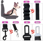 COOYOO Dog Seat Belt, Durability Retractable Dog Car Harness Adjustable Dog Seat Belt for Vehicle Nylon Pet Safety Seat Belts Heavy Duty & Elastic