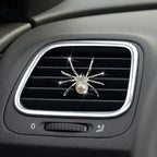 Bling Spider Car Air Fresheners Vent Clips, Cute Lovely Spider Car Air Vent Clips Funny Diamond Diffuser Vent Clip Decoration Interior Decor Bling Accessories for Women Men（Silver）