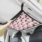 Christmas Dachshund Car Roof Storage Bag Auto Seat Storage Hanging Bag Premium Car Seat Organizer Car Travel Accessories Compatible with Most Cars