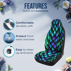 GENANY Holographic Dragon Scale Car Seat Covers Set of 2, Breathable Front Seat Covers for Truck Sedan SUV, Holographic Car Accessories, Dragon Gift for Women Men