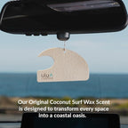 ulu Lagoon Hanging Car Air Freshener | Tropical Beach Coconut Surf Wax Scent Mini Wave | Long Lasting Car Freshener, Closet and Beyond | Made In USA | 3 Pack (Birds of Paradise)