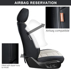 Car Seat Covers Front Pair, Breathable Nappa Leather Car Seat Cushions 2PCS, Auto Interiors Universal Fit for Most Cars, Compatible Automotive Vehicles(Sedan/SUV/Van), Black & White
