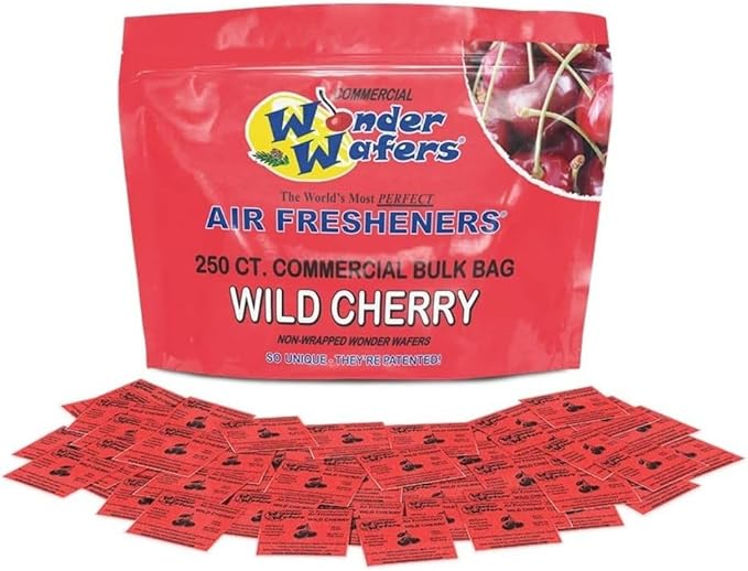 Wonder Wafers 250 Count Unwrapped Automobile Professional Use Air Fresheners Car and Truck Detail (Wild Cherry)