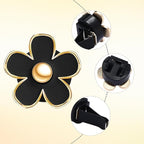 NBTEPEM 6 PCS Daisy Flower Air Vent Clip Car Decoration Accessories Air Conditioning Outlet Clip Car Air Freshener Clip Charm Car Interior Decor(3 cm, 3.3 cm, White, Red, Black)