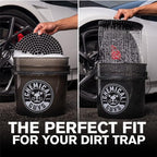 Chemical Guys Heavy Duty Detailing Bucket with Lid 4.25 Gallon Smoked Black Wash Bucket for Car Wash Soap Storage Interior and Exterior Detailing Garage Organization