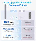 Wigoo 2026 Upgraded Extended Version Suede Car Seat Belt Cover, [Reduces Neck Friction & Enhances Comfort], Soft Shoulder Suede Pad Protector, Auto Interior Accessories,(2 Packs, 18.9Inch), Gray