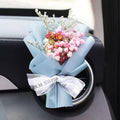 Fresh Flowers Mini Dried Flowers Bouquet for Car Air Vent Clips, Car Air Outlet Perfume Decoration, Air Fresheners Interior Accessories,Automotive Air Fresheners (Blue, Random fragrance)