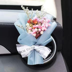 Fresh Flowers Mini Dried Flowers Bouquet for Car Air Vent Clips, Car Air Outlet Perfume Decoration, Air Fresheners Interior Accessories,Automotive Air Fresheners (Blue, Random fragrance)