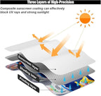 Car Window Shade for Baby, Blackout Car Window Curtain with Storage Pockets & 7 Suction Cups, Cartoon Pattern Cars Side Window Sun Shade Cover for Sun/Heat/UV Rays Protection (Blue-Animals)