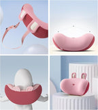 BEBAS Car Neck Pillow Travel - Adjustable Memory Foam Neck Support Pillow for Sleeping, Breathable & Machine Washable Cover, Soft Support for Adults & Kids - Gift (Pink - Rabbit)