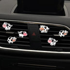 6 Pcs Cow Print Air Vent Clips, Cute Cow Car Air Fresheners Vent Clips Funny Car Decoration Cars Interior Decor Cars Accessories for Women Men