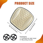Seat Covers for Cars, Car Seat Cooling Pad, Comfortable Breathable Front Vehicle Cover Cooling Pad, Automotive Accessories Anti-Slip Ventilated Auto Protectors Universal for SUV Truck (Beige)