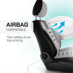 Premium Car Seat Covers Front Seat - Linen Car Seat Cover for SUV, Cars, Most Pickups, Grey-Black, Car Seat Protector, Car Seat Covers Front Seats, Car Seat Protector