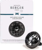 MAISON BERGER Luxury Car Air Freshener Vent Clip – Refillable Scent Diffuser for Car Vents, French-Made, Adjustable Fragrance (No Pods/Refills Included, 1.75” Diameter) - Resonance Gunmetal