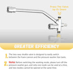 Foam Cannon for Pressure Washer with Dual Connector Accessory, Pressure Washer Double Tip Attachment for Foam Cannon,M22 and 1/4" Quick Connect, 5 Nozzle Tips
