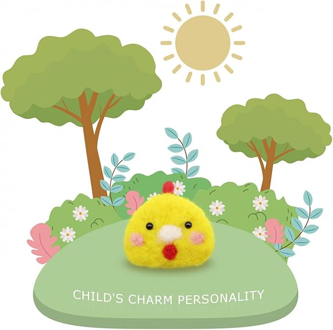 Chick Air Vent Clips Car Air Freshener Vent Clip,Yellow Chicken Car Accessories for Women Teens,Wool Felt Girly Decor,Refillable Essential Oil Diffuser