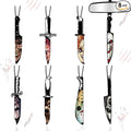 Car Air Fresheners Horror Movie Merchandise Gifts Christmas Tree Decoration 8PCS, Mirror Hanging Knife Ornament Classic Character Indoor Accessory for Men Women Lover Blk Ice Scent