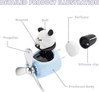 Car Air Fresheners Cute Cartoon White Puppy Pilot Car Diffuser Rotating Propeller Automotive Air Outlet Fan Creative Car Perfume Decoration Funny Car Interior Accessories