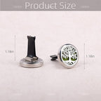 AUEAR, Car Diffuser Vent Clips Tree of Life Aromatherapy Essential Oil 30mm Stainless Steel Air Fresheners Lockets with 10 Felt Refill Pads for Women Men (Style D)