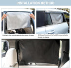 Magnetic Car Window Shade - Full Blackout for UV Block&Privacy Protection with Car Side Window Sun Shade- Universal SUV,Truck,Auto Privacy Shades (A-Side Window/4pcs)