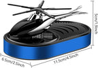 Solar Powered Car Air Freshener - Helicopter Design - Long Lasting Fragrances - Red