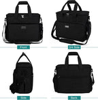 BAGLHER Dog Travel Bag, Airline Approved Pet Tote Organizer with Multi-Function Pockets, 2 X Food Storage Containers and 2 X Collapsible Bowls, Perfect Weekend Pet Travel Set for Dog, Cat Black